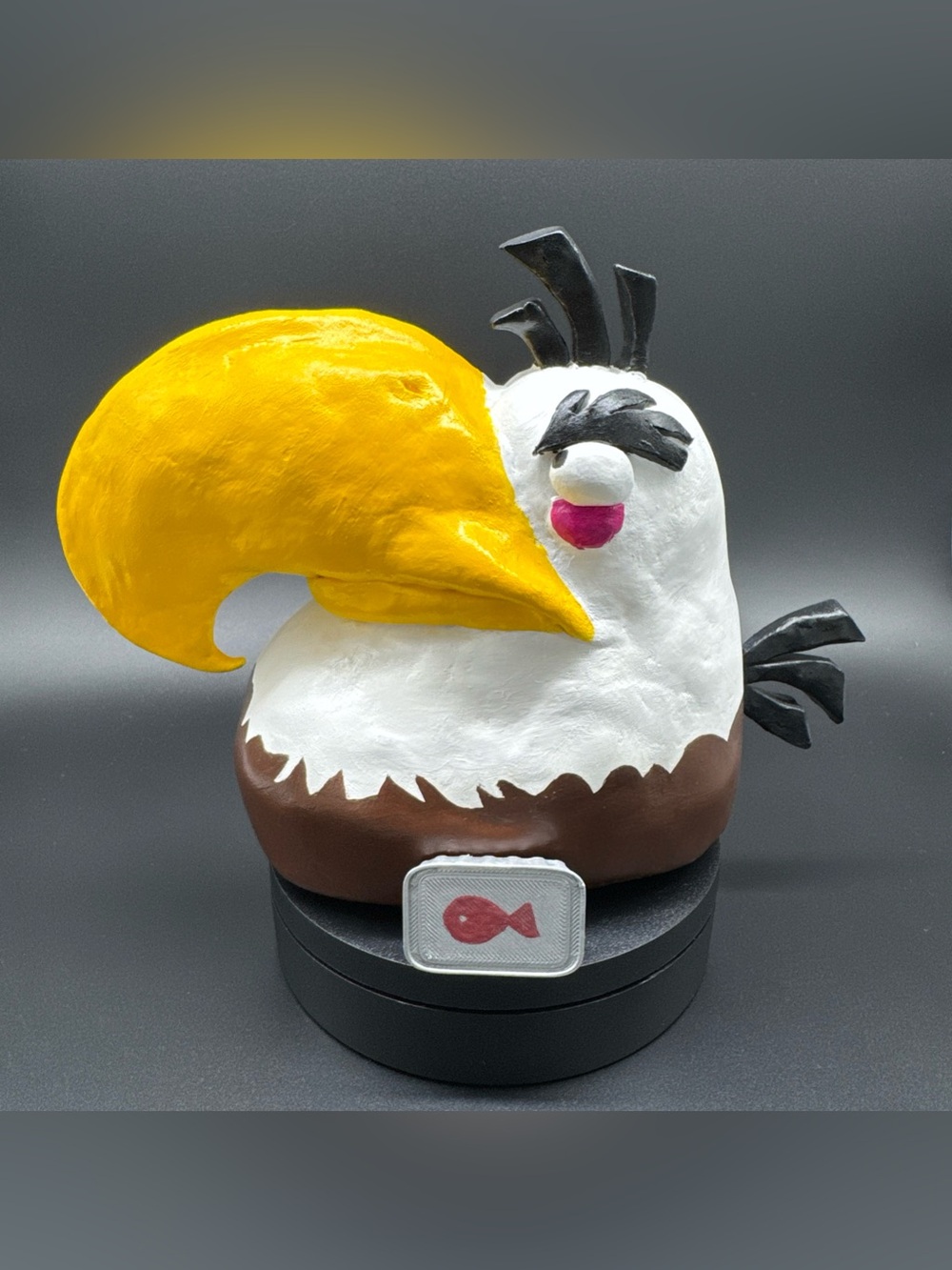 ULTIMATE Angry Birds CUSTOM Mighty Eagle Clay Figure + Sardine Can *READ DESC*
